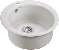 Комплект Мойка Paulmark Gelegen 50 PM404800-WH белый + Смеситель Logas Lo213021-CR хром