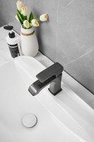 Смеситель для раковины BELZ B507 B10507-3 оружейная сталь Смеситель для раковины BELZ B507 B10507-3 оружейная сталь