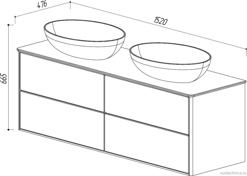 Тумба под раковину со столешницей Belux Джаз 150 подвесная, белая глянцевая
