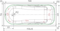 Чугунная ванна Универсал Сибирячка 170x75 см, пристенная, белая, на ножках