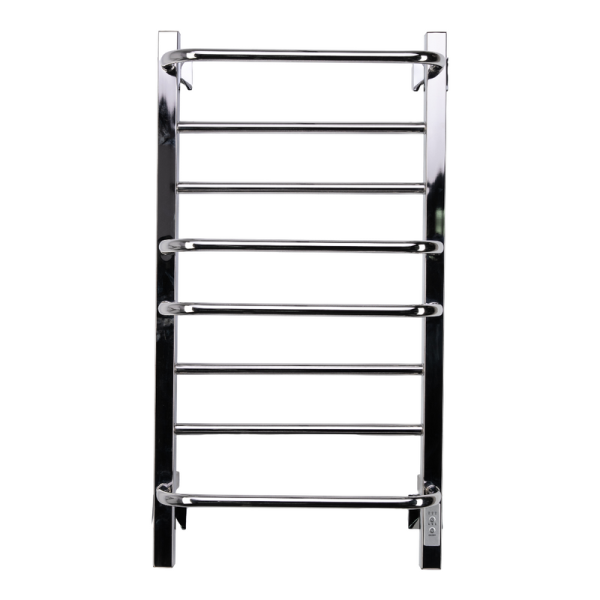 Полотенцесушитель электрический Comfysan Puro-K EC-8 80x45 см, скрытое подключение справа, слева, хром, лесенка, из стали, с полкой