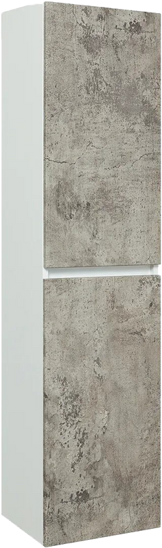 Шкаф пенал для ванной Runo Манхэттен серый бетон