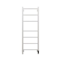 Полотенцесушитель электрический Grota Costa 430х1200 RAL9016 EL 120x45 см, подключение справа, слева, скрытое подключение справа, матовый белый, лесенка, из стали