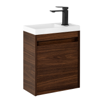 Тумба с раковиной Art&Max Family-M 40 подвесная, bourbon oak, с дверцей