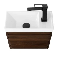 Тумба с раковиной Art&Max Family-M 40 подвесная, bourbon oak, с дверцей