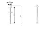 Кронштейн для верхнего душа Boheme Uno 629-UNO-CB copper brushed Кронштейн для верхнего душа Boheme Uno 629-UNO-CB copper brushed