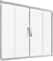 Шторка на ванну Kubele DE019 P4-MAT-CH 215х150 см, профиль хром