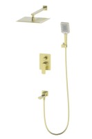 Душевой комплект Wonzon & Woghand WW-88939003-BG С ВНУТРЕННЕЙ ЧАСТЬЮ, брашированное золото