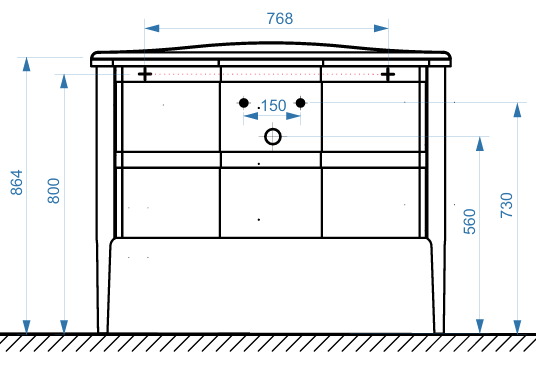 Тумба с раковиной Belux Анжело Н 110-02 напольная, матовая белая