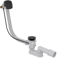 Слив-перелив для ванны AlcaPlast A564BLACK 52 мм, полуавтомат, черный, с сифоном