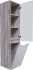 Шкаф-пенал Grossman Талис 35 бетон пайн, белый глянец, с бельевой корзиной, универсальный