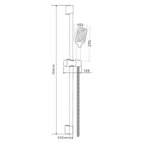 Душевой гарнитур Orange O-Shower OS814b черный Душевой гарнитур Orange O-Shower OS814b черный
