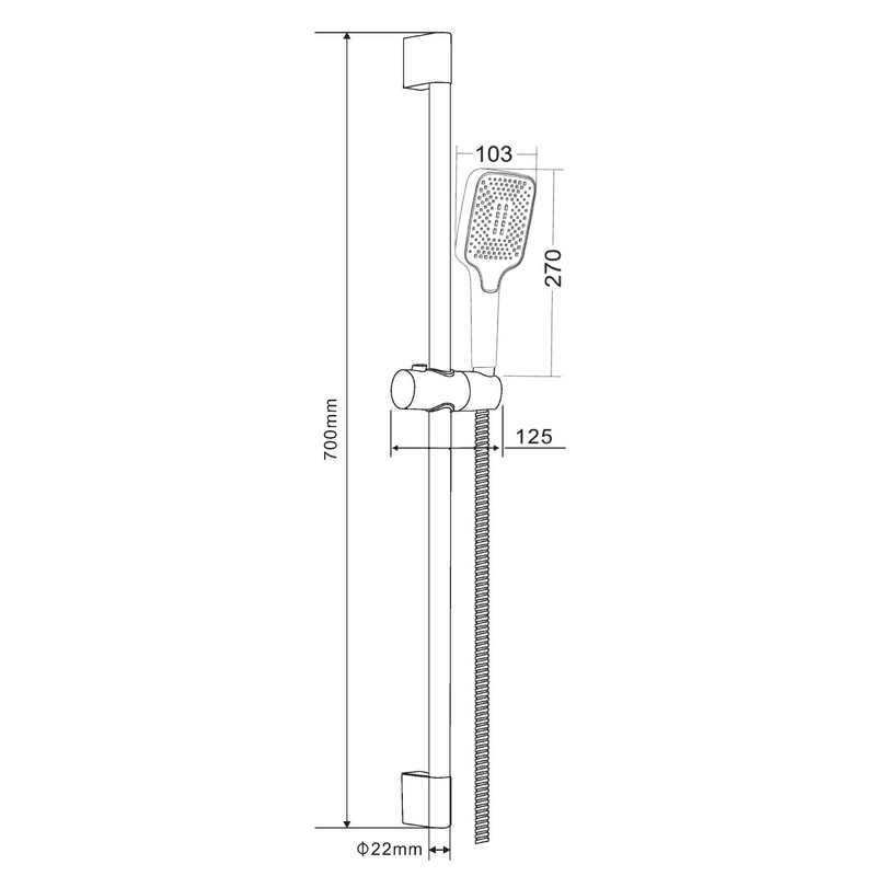Душевой гарнитур Orange O-Shower OS814b черный
