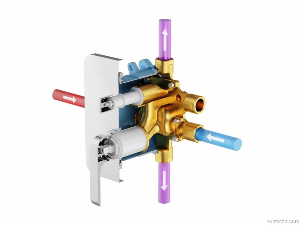 Душевой комплект Ravak Flat FL 090.01CR С ВНУТРЕННЕЙ ЧАСТЬЮ, хром