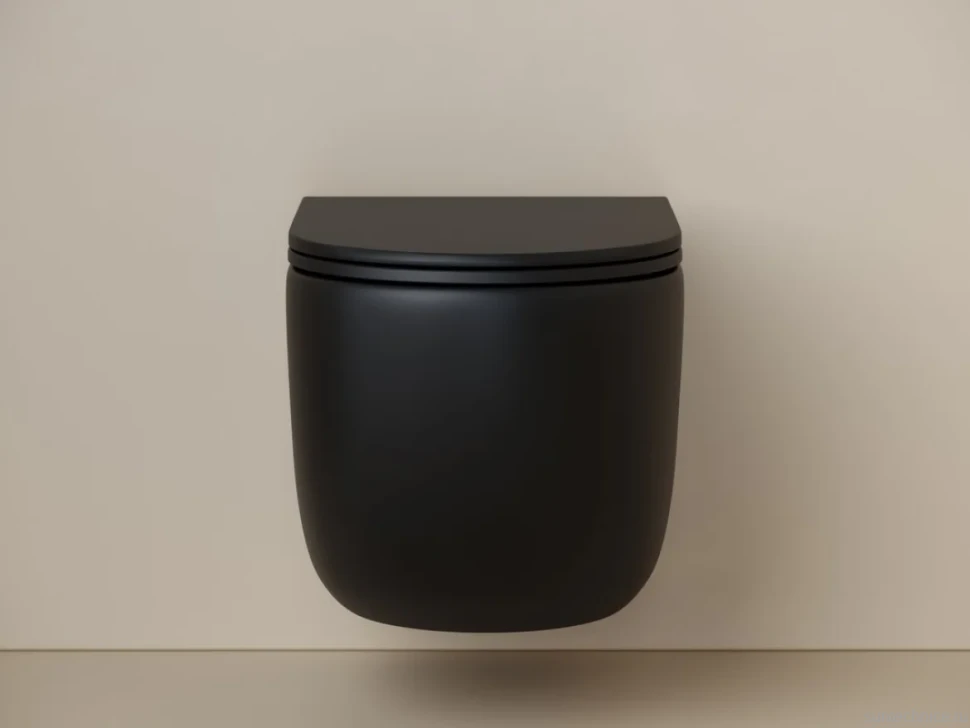 Комплект Унитаз подвесной Ceramicanova UP Rimless CN4007MB черный матовый + Инсталляция STWORKI + Кнопка 230823 хром матовый