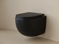 Комплект Унитаз подвесной Ceramicanova UP Rimless CN4007MB черный матовый + Инсталляция STWORKI + Кнопка 230823 хром матовый