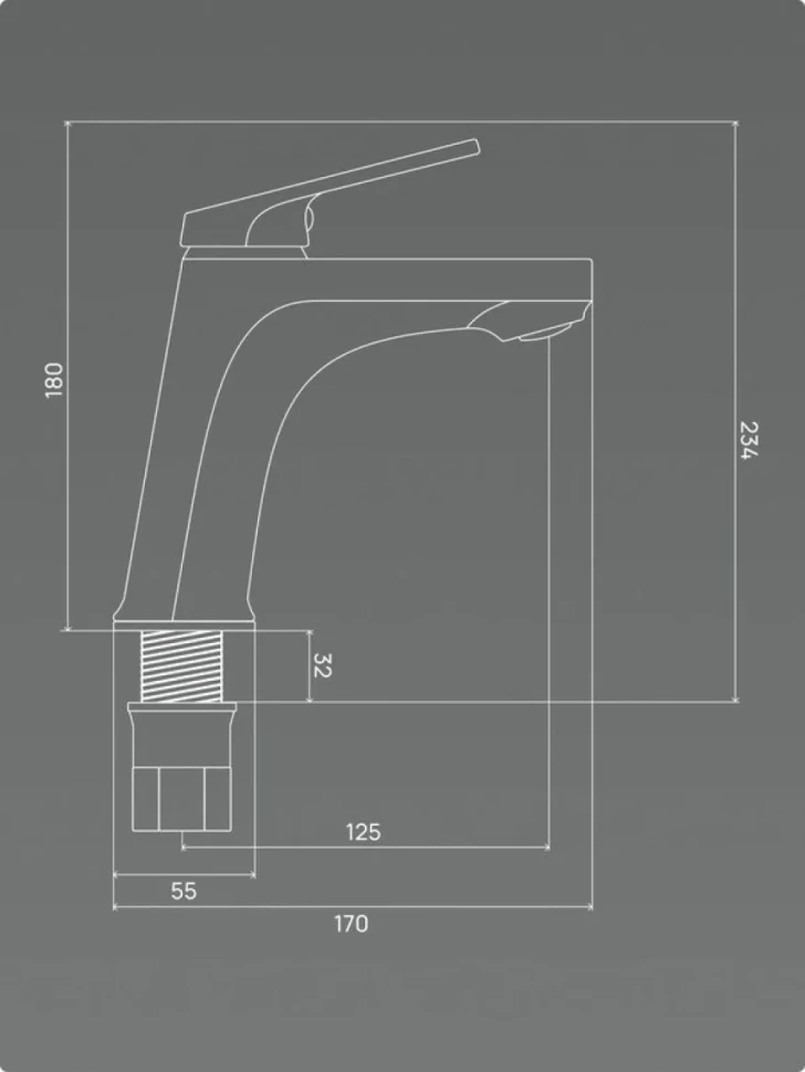 Смеситель для раковины РМС PL7 PL7BL-001F черный