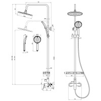 Душевая стойка Lemark LM11360C Душевая стойка Lemark LM11360C