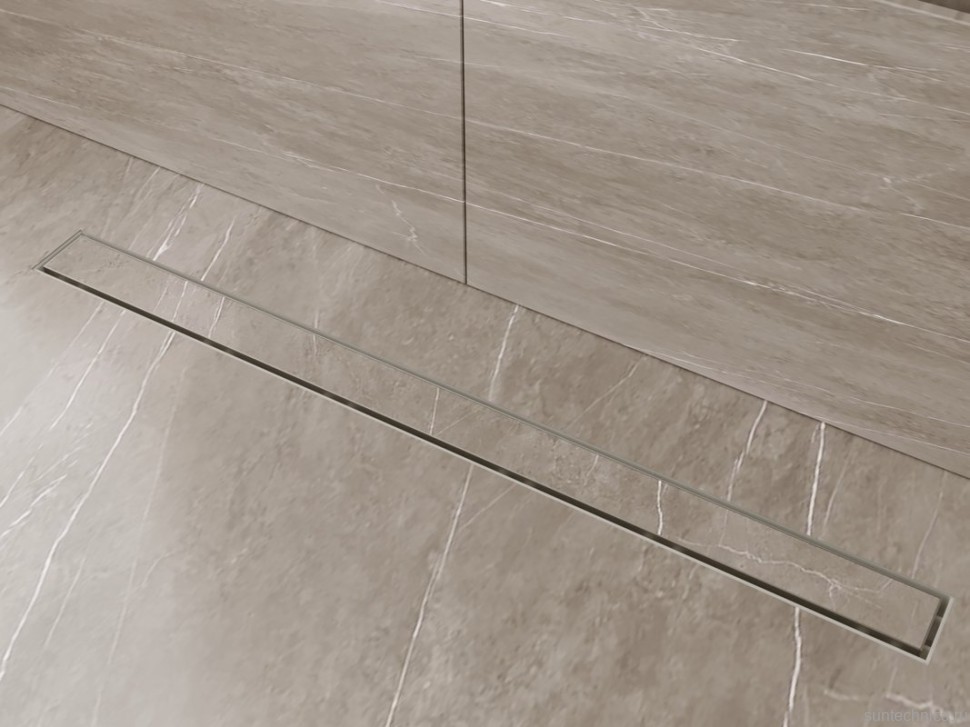 Душевой трап (лоток) Plumberia Selection PSM Modular PSM80MT 80 см, решетка матовая нержавеющая сталь, с сифоном, под плитку