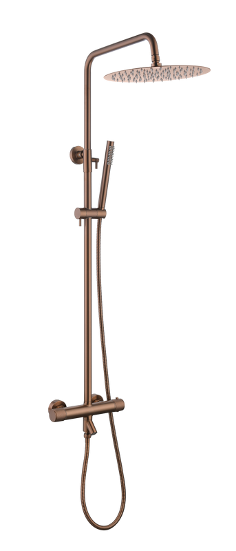 Душевая стойка Boheme Uno 468-T-BRB brushed bronze, с термостатом