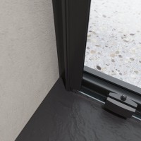 Душевая дверь в нишу BelBagno Luce BF-1-120-C-NERO профиль матовый черный, стекло прозрачное