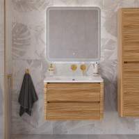 Мебель для ванной комнаты Cezares Relax 80 подвесная, 2 ящика, дуб карамельный