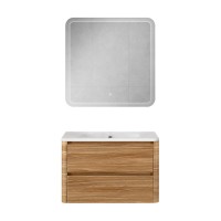 Мебель для ванной комнаты Cezares Relax 80 подвесная, 2 ящика, дуб карамельный