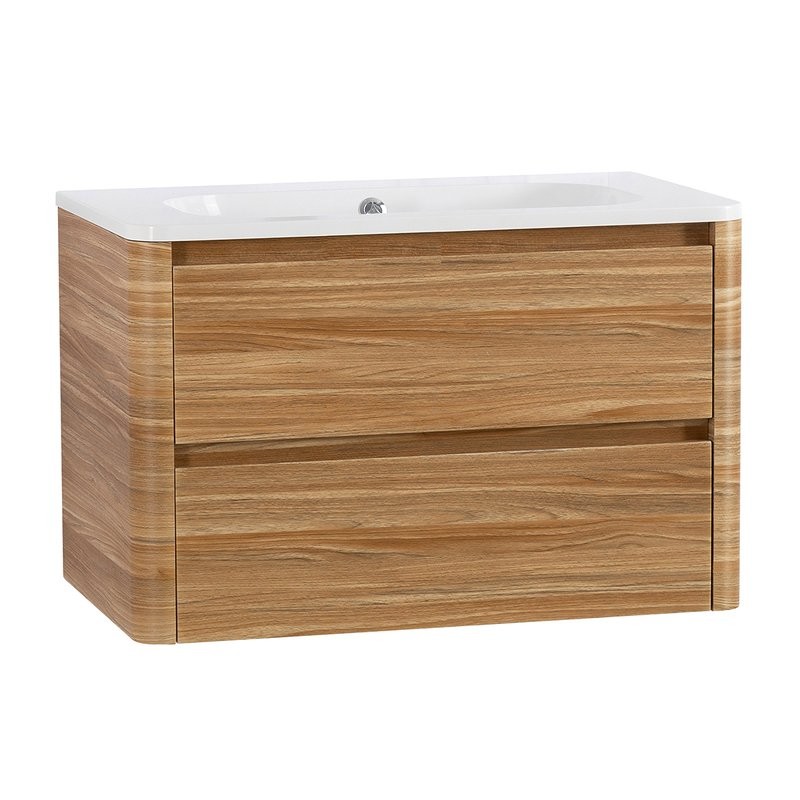 Мебель для ванной комнаты Cezares Relax 80 подвесная, 2 ящика, дуб карамельный