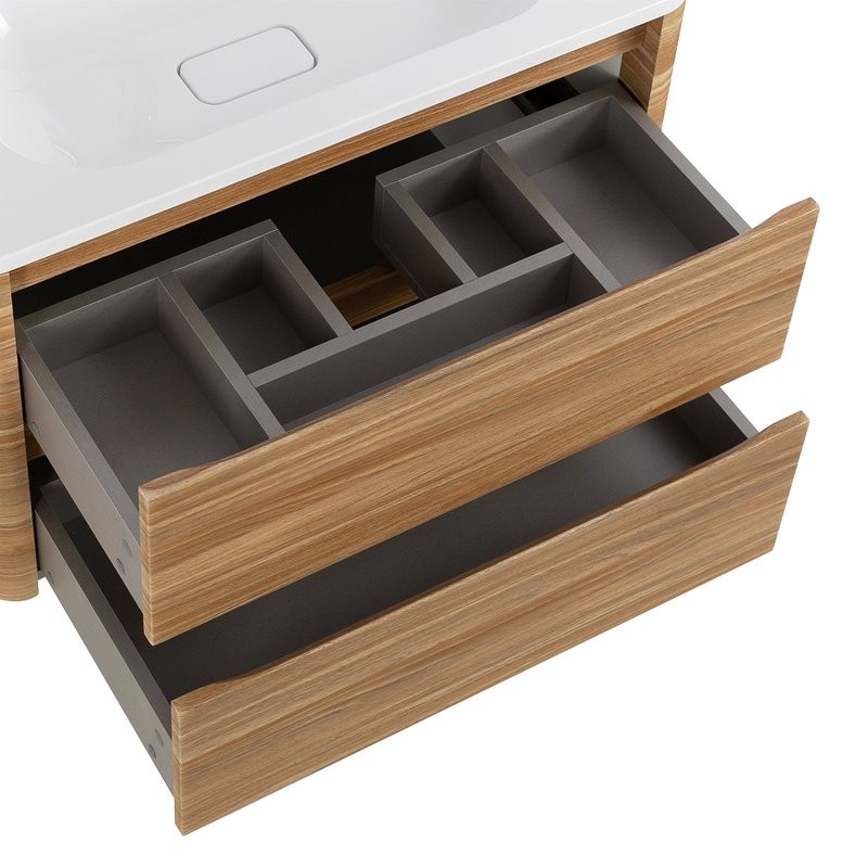 Мебель для ванной комнаты Cezares Relax 80 подвесная, 2 ящика, дуб карамельный