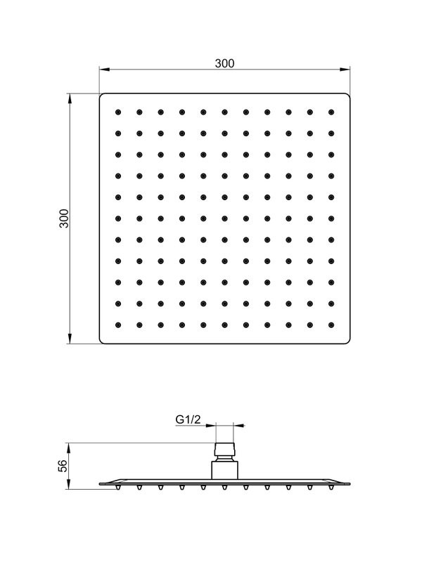 Верхний душ Wonzon & Woghand WW-88DP02-BN брашированный никель