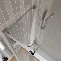 Душевой уголок BelBagno Luce AH-22-145/115-C-Cr профиль хром, стекло прозрачное