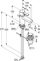 Смеситель для раковины Kludi Zenta 382500575