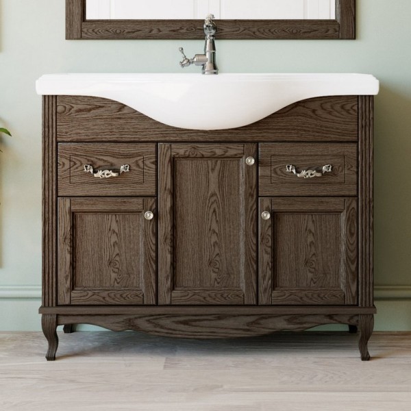 Тумба с раковиной ValenHouse Эллина 105 кальяри, фурнитура хром