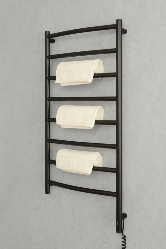 Полотенцесушитель электрический Сунержа Галант 3.1 31-6001-1040 110x45 см, подключение справа, матовый черный, лесенка