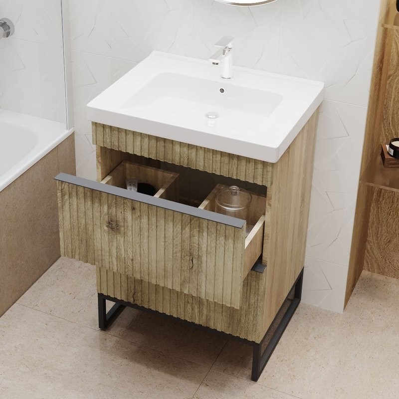 Тумба с раковиной Mixline Окленд 60 дуб мелфорд