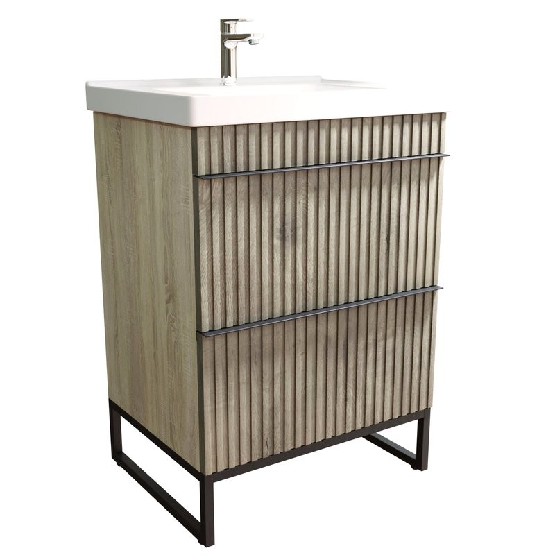 Тумба с раковиной Mixline Окленд 60 дуб мелфорд