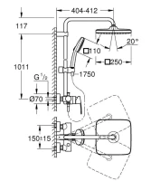 Душевой комплект Grohe 26692001 Душевой комплект Grohe 26692001
