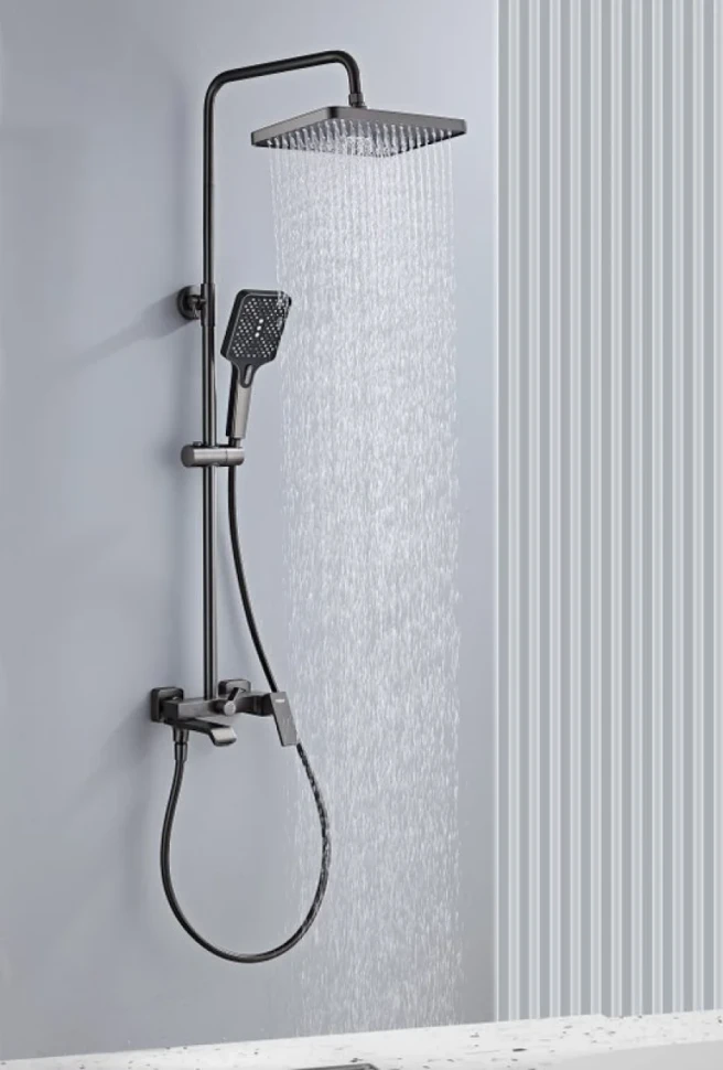 Душевая стойка Haiba HB24575-3 оружейная сталь