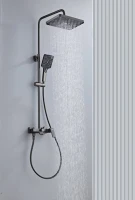 Душевая стойка Haiba HB24575-3 оружейная сталь