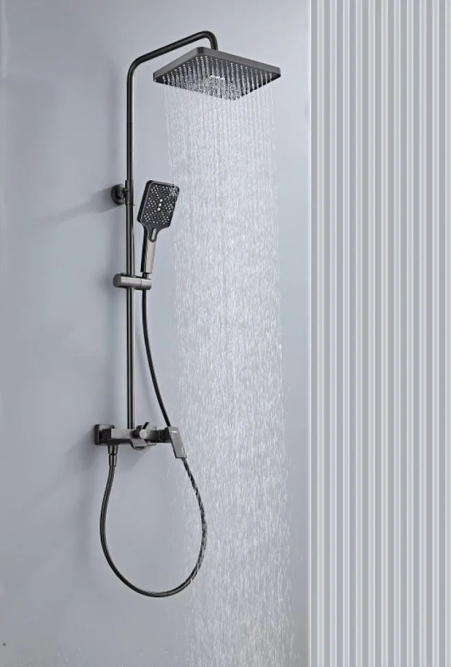 Душевая стойка Haiba HB24575-3 оружейная сталь