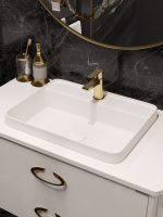 Смеситель для раковины STWORKI Дублин S41010GM матовое золото Смеситель для раковины STWORKI Дублин S41010GM матовое золото