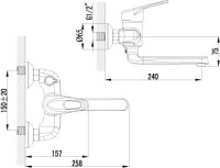 Смеситель для ванны с душем Lemark Luna LM4114C