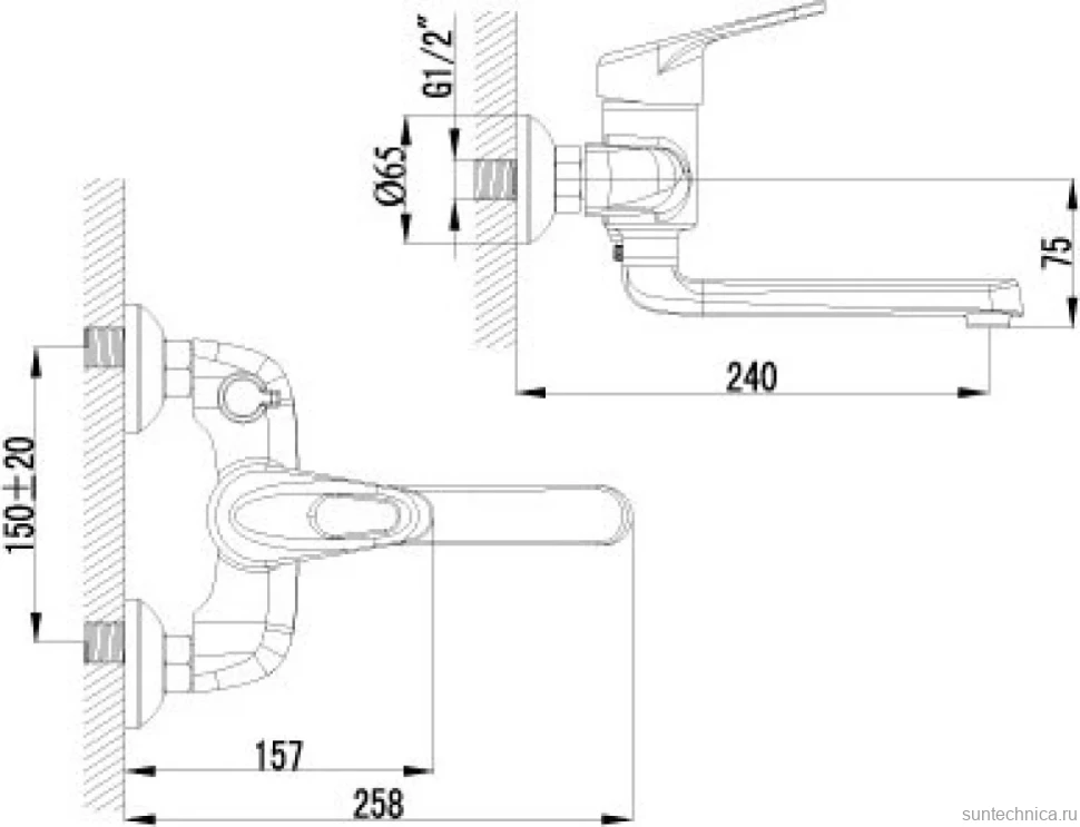 Смеситель для ванны с душем Lemark Luna LM4114C