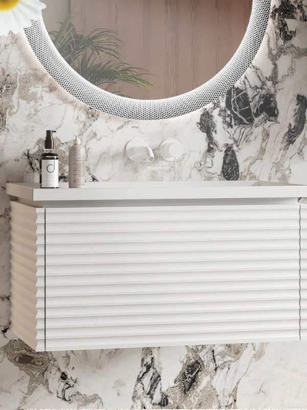 Тумба с раковиной Belux Челси НП 75-01 матовая белая