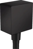 Шланговое подключение Hansgrohe Fixfit Square 26455670 матовое черное Шланговое подключение Hansgrohe Fixfit Square 26455670 матовое черное