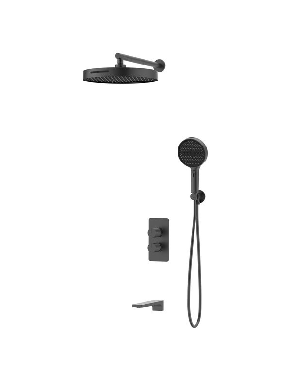 Душевой комплект Vincea Domus VSFW-5DM1GM С ВНУТРЕННЕЙ ЧАСТЬЮ, вороненая сталь