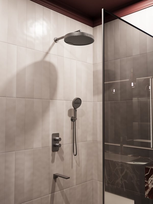 Душевой комплект Vincea Domus VSFW-5DM1GM С ВНУТРЕННЕЙ ЧАСТЬЮ, вороненая сталь