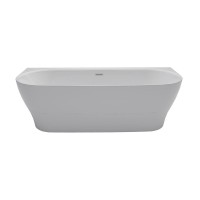 Ванна акриловая Azario OLEAN 1800x750x580 пристенная, в комплекте с сифоном и металлической рамой (OLE18075)