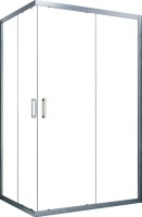Душевой уголок Vegas Glass ZA-F Novo 100*80 07 10 профиль матовый хром, стекло сатин