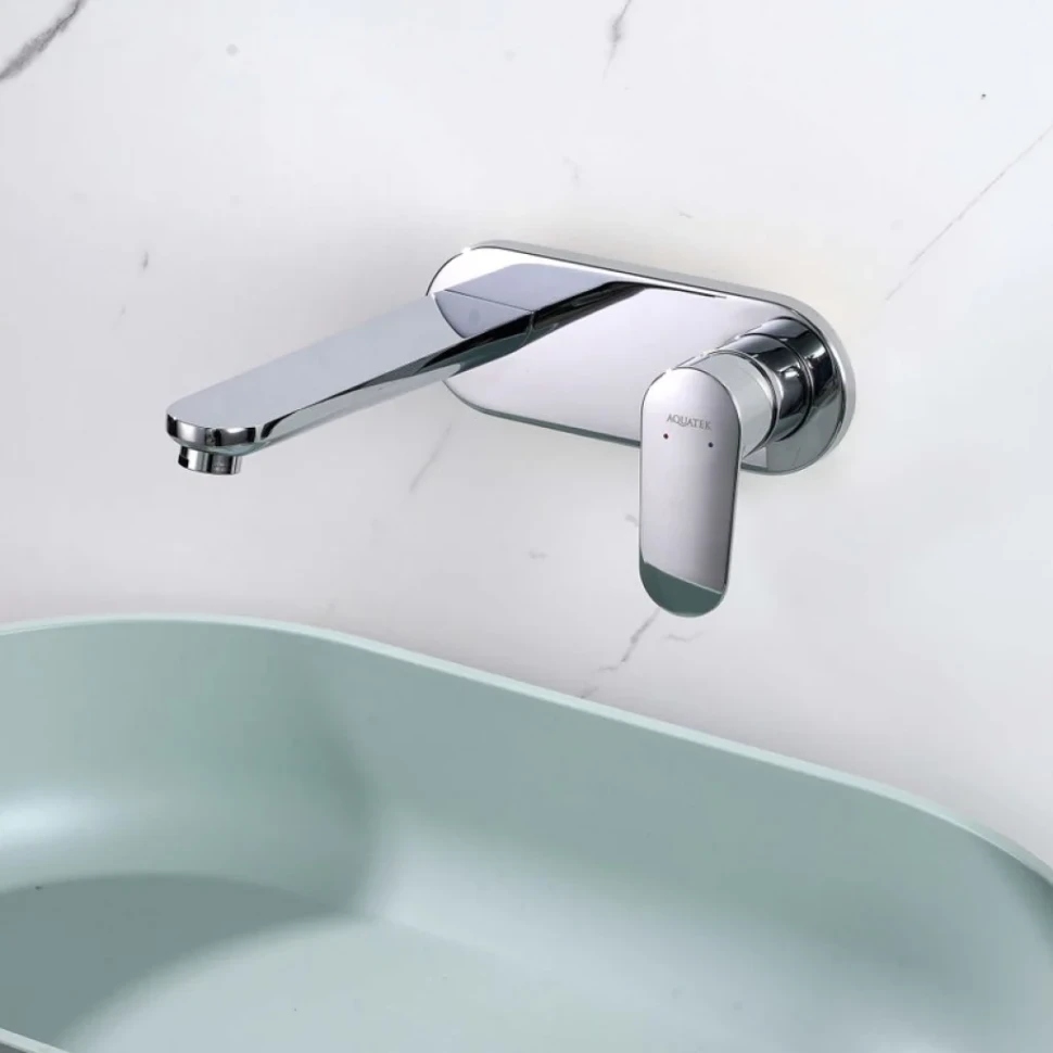 Смеситель для раковины AQUATEK Ника AQ1813CR С ВНУТРЕННЕЙ ЧАСТЬЮ, хром